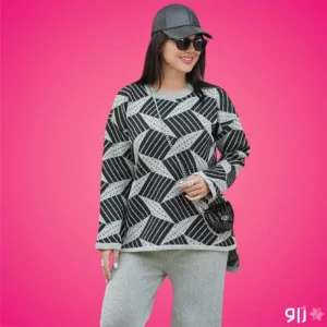 ست بافت زنانه مدل آجری