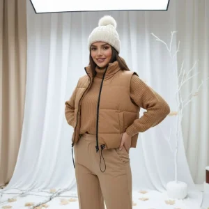 پافر کراپ زنانه مدل رستا