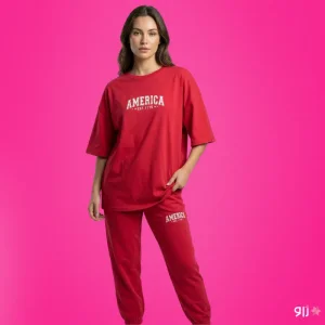 ست زنانه تیشرت لانگ و شلوار