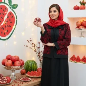 ست 3 تیکه یلدایی زنانه مدل آویسا