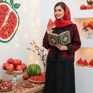 ست 3 تیکه یلدایی زنانه مدل آویسا