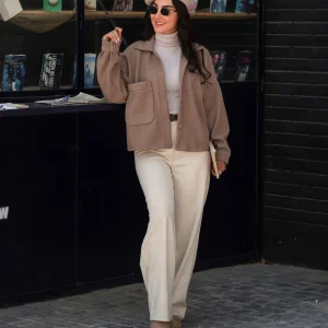 کت باکسی فوتر زنانه مدل کاریسا