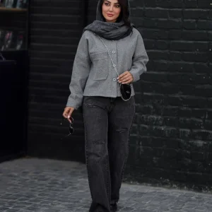 کت باکسی فوتر زنانه مدل کاریسا