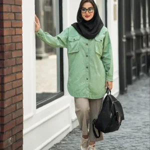 شومیز مانتو کتان کجراه مدل رامز