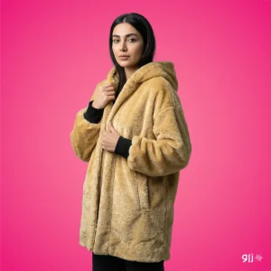 پالتو تدی کلاهدار زنانه