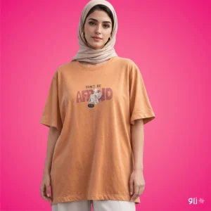 تیشرت زنانه لانگ طرح dont be afraid