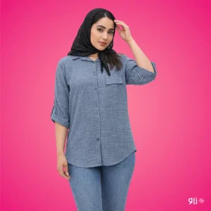 شومیز زنانه تک جیب تزئینی