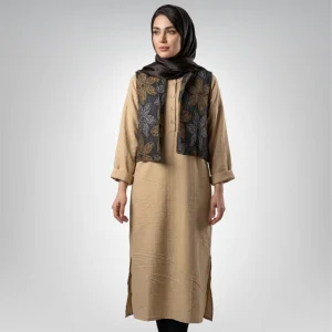پیراهن بلند و ژیله زنانه مدل سوزان