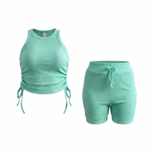 ست تاپ و شلوارک زنانه مدل رژا