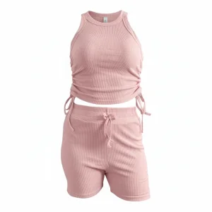ست تاپ و شلوارک زنانه مدل رژا