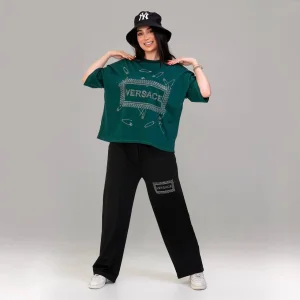 ست آستین سه ربع زنانه طرح versace