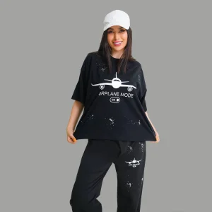 ست آستین سه ربع زنانه air plane + ارسال رایگان