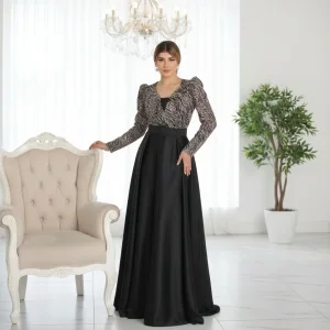 پیراهن بلند مجلسی زنانه قواره دار مدل رامون