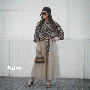 ست زنانه پلنگی گِره ای مدل راشام