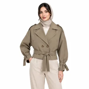 کت کراپ کتان زنانه مدل دایانا