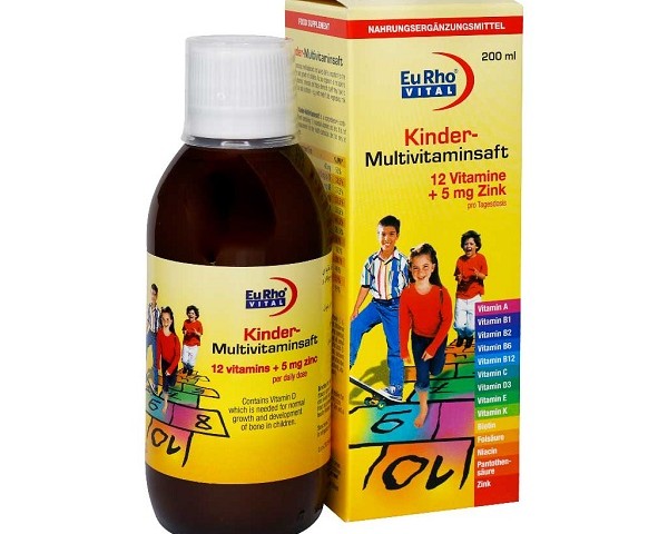 شربت کیندر مولتی ویتامین یوروویتال ۲۰۰ میلی لیتر