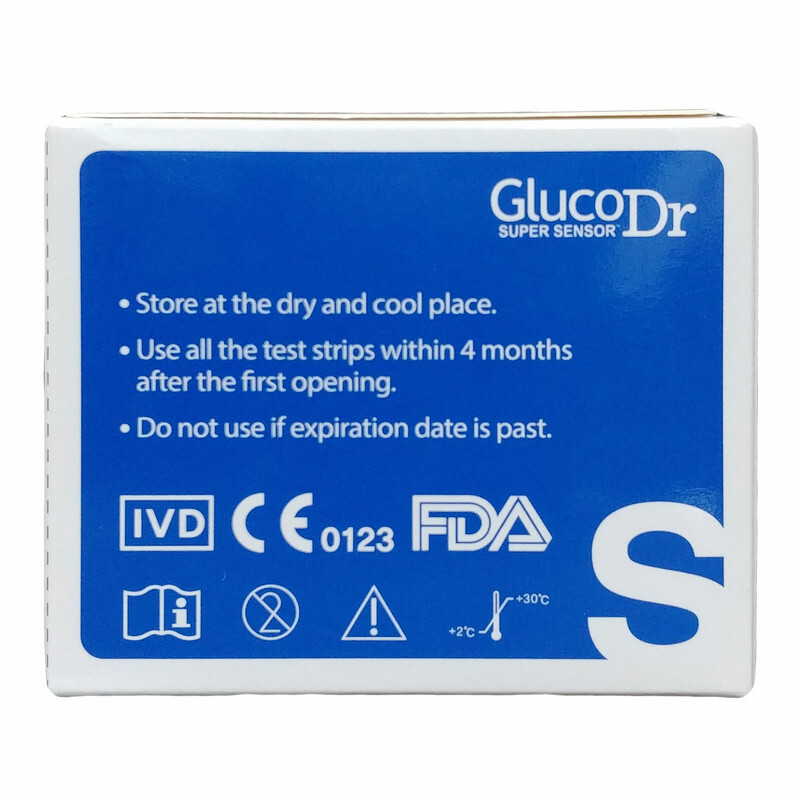 نوار تست قند خون گلوکو داکتر مدل 01 بسته 50 عددی