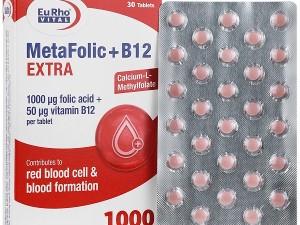 قرص متافولیک پلاس ب12 اکسترا یوروویتال 30 عدد