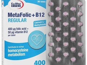 قرص متافولیک پلاس ب12 رگولار یوروویتال 30 عدد