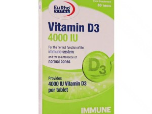 قرص ویتامین D3 4000 واحد یوروویتال 60 عدد