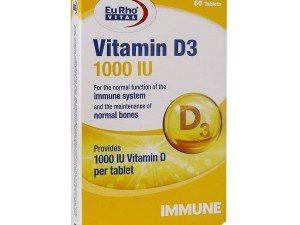 قرص ویتامین D3 1000 واحد یوروویتال 60 عدد