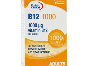 کپسول ویتامین B12 1000 میکروگرم یوروویتال 60 عدد