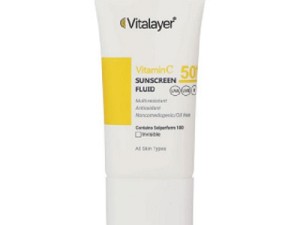 فلوئید ضد آفتاب SPF50 حاوی ویتامین C ویتالیر 50 میلی لیتر
