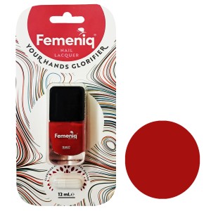 لاک ناخن فمنیک مدل nature friendly شماره 150 رنگ قرمز توت فرنگی حجم 12 میلی لیتر