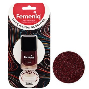 لاک ناخن صدفی فمنیک مدل nature friendly شماره 127 رنگ زرشکی اکلیلی حجم 12 میلی لیتر