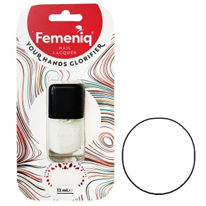 لاک ناخن فمنیک مدل nature friendly شماره 003 رنگ سفید حجم 12 میلی لیتر