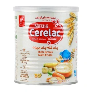 سرلاک چند غله چند میوه به همراه شیر نستله از 12 ماهگی 400 گرم