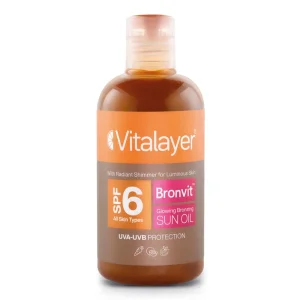 روغن آفتاب برنزه کننده اکلیلی SPF6 برن ویت ویتالیر 250 میلی لیتر