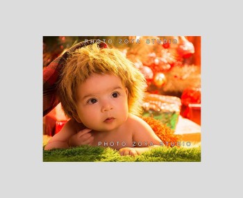 عکس  کودک با تم کریسمس