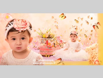 عکس ترکیبی کودک با تم تولد